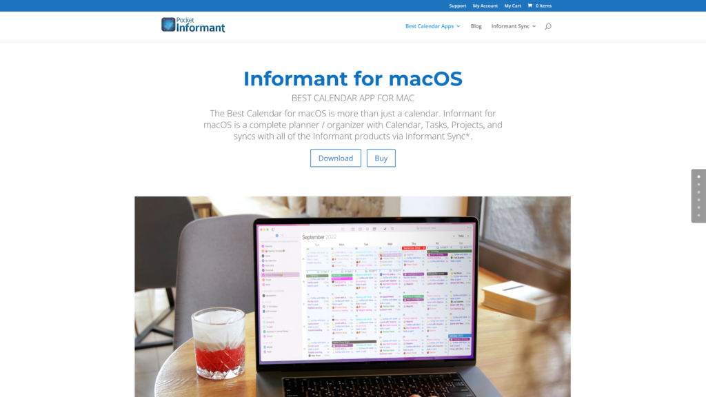 screenshot of the Informant homepage