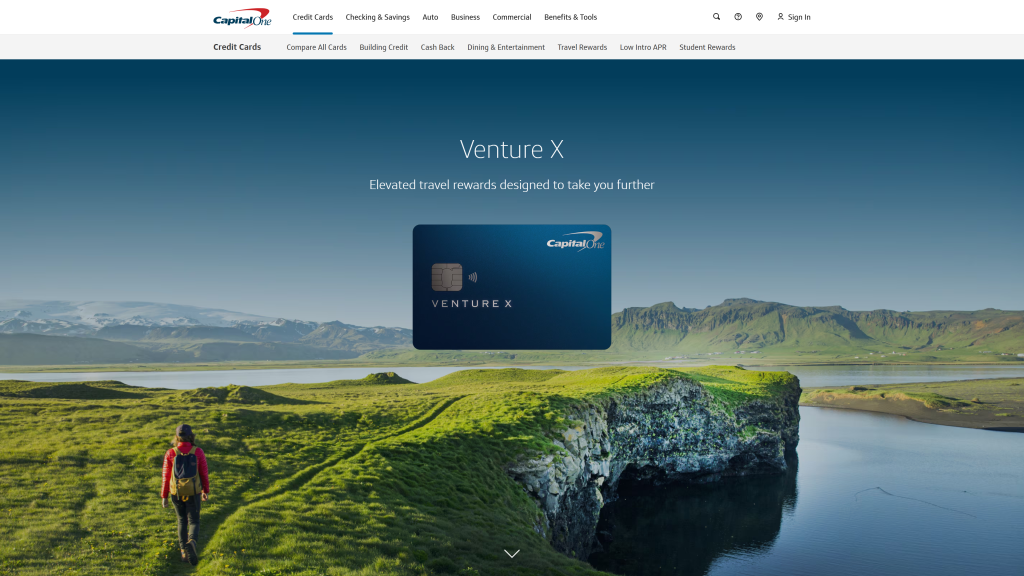 screenshot image of capital one venture x credit cards for digital nomads credit cards for digital nomads