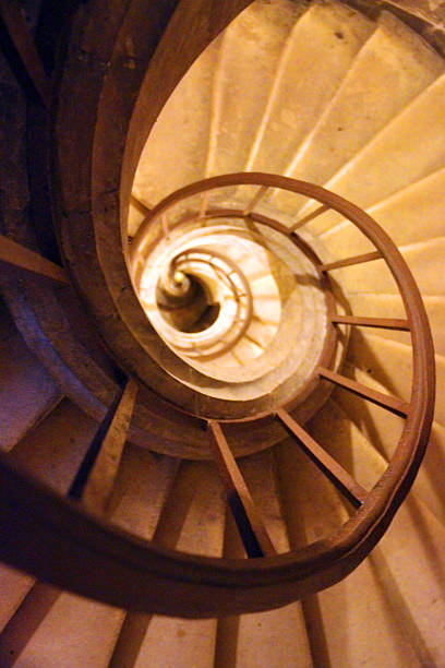 screenshot of the staircase paris catacombs.