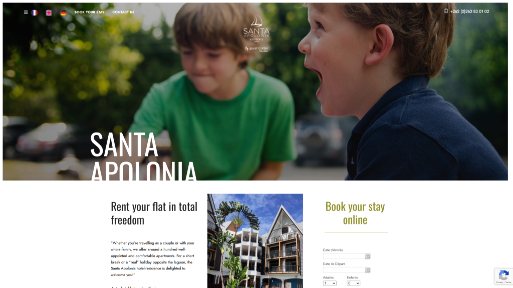 screenshot of the residence santa digital nomad coworking spaces homepage