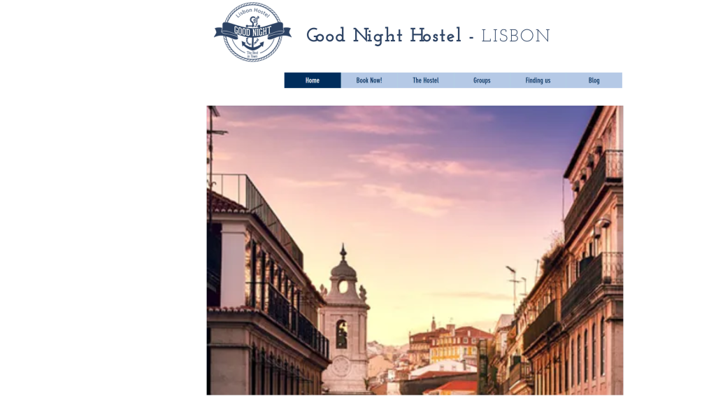 screenshot of the goodnight hostel hostels in lisbon