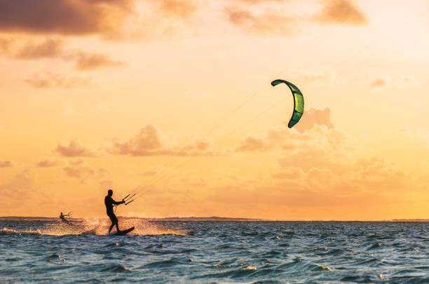 image of a man kite surfing tarifa spain