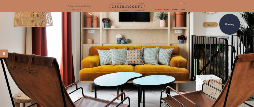 screenshot of the Caulaincourt Montmartre homepage