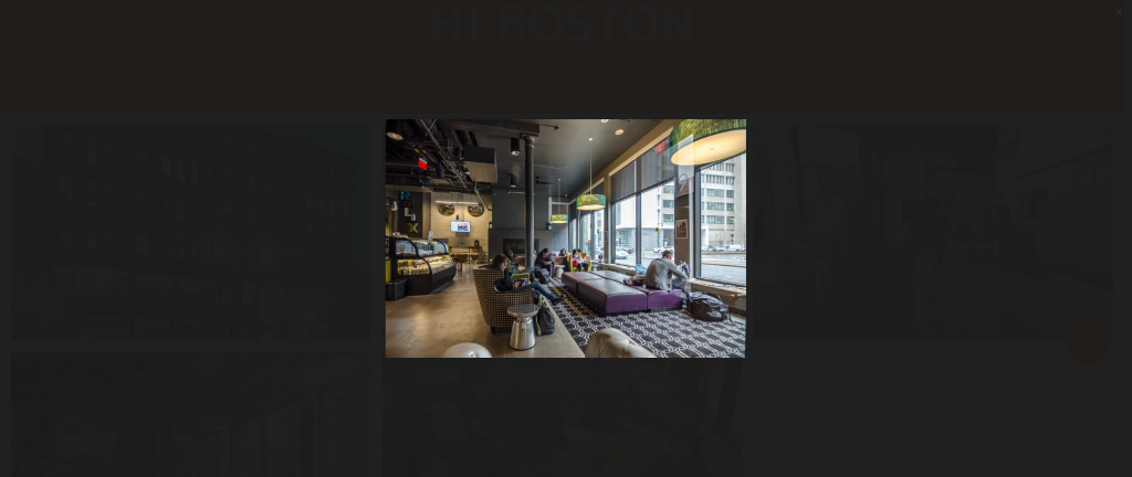 screenshot of the HI boston where to stay in boston homepage