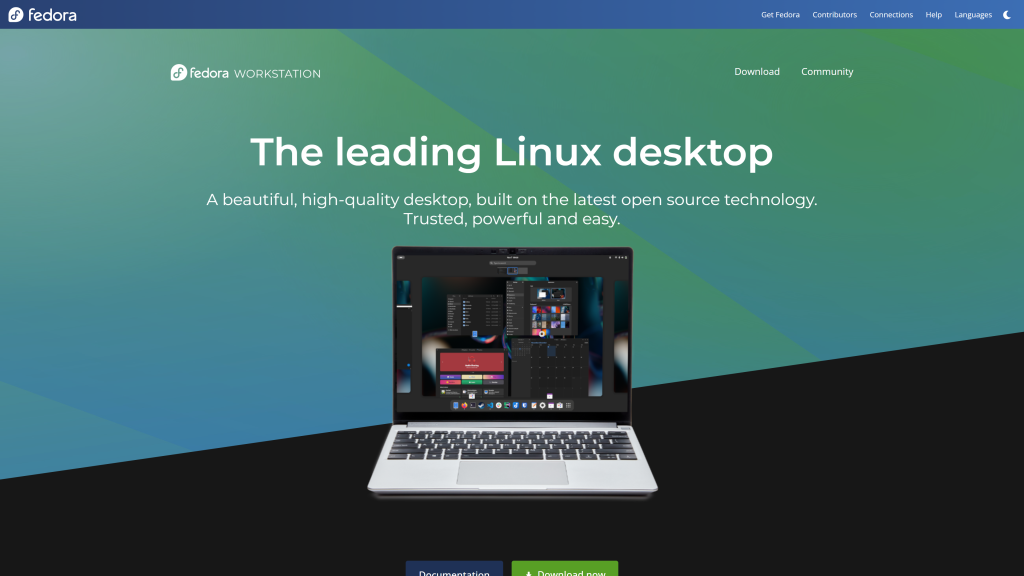 screenshot image of Fedora Workstation
