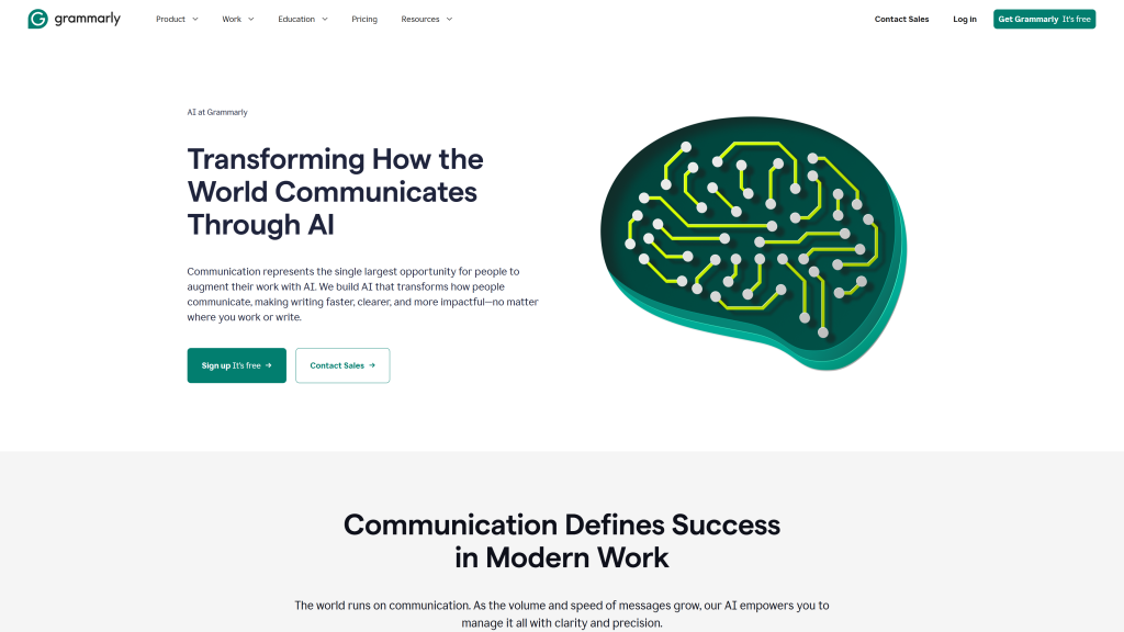 screenshot image of grammarly homepage