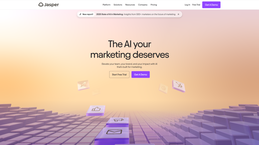 screenshot image of jasper.ai homepage