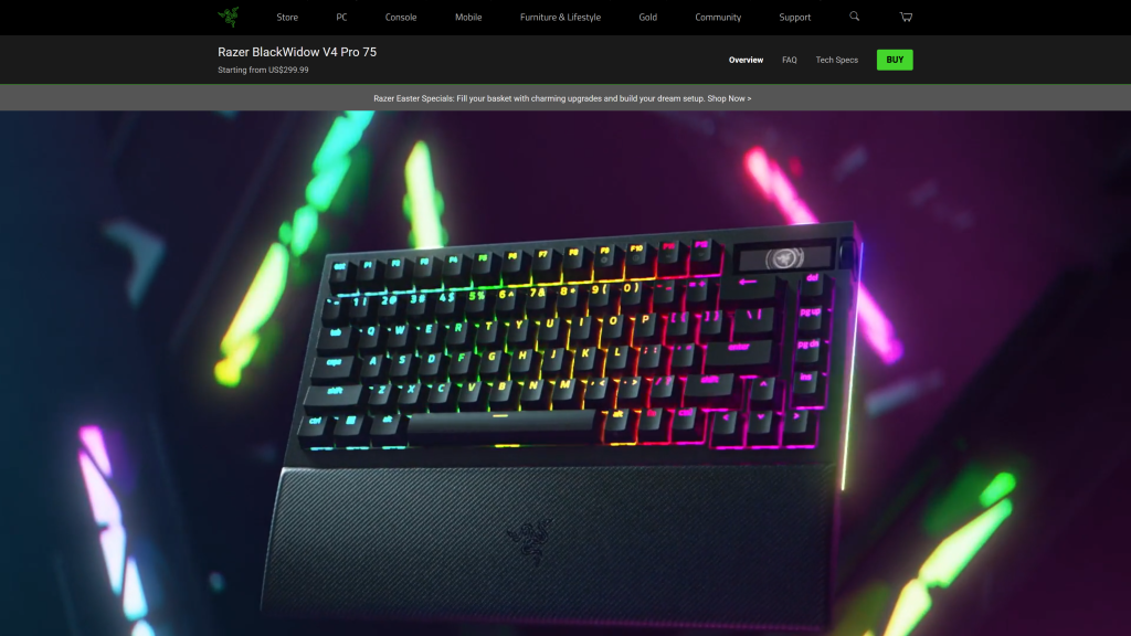 screenshot image of Razer BlackWidow V$ 75% Pro