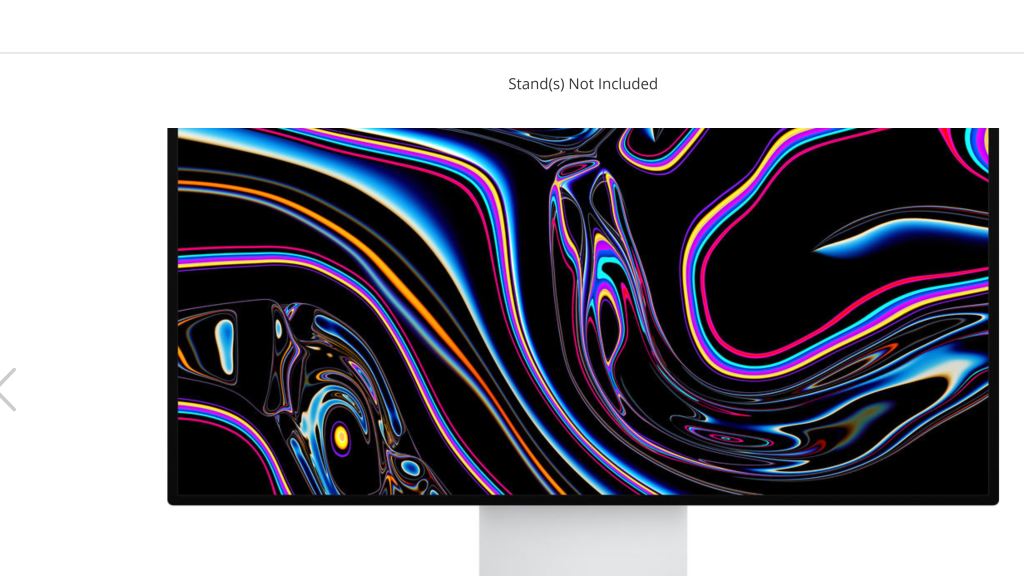 screenshot image of Apple Pro Display XDR homepage