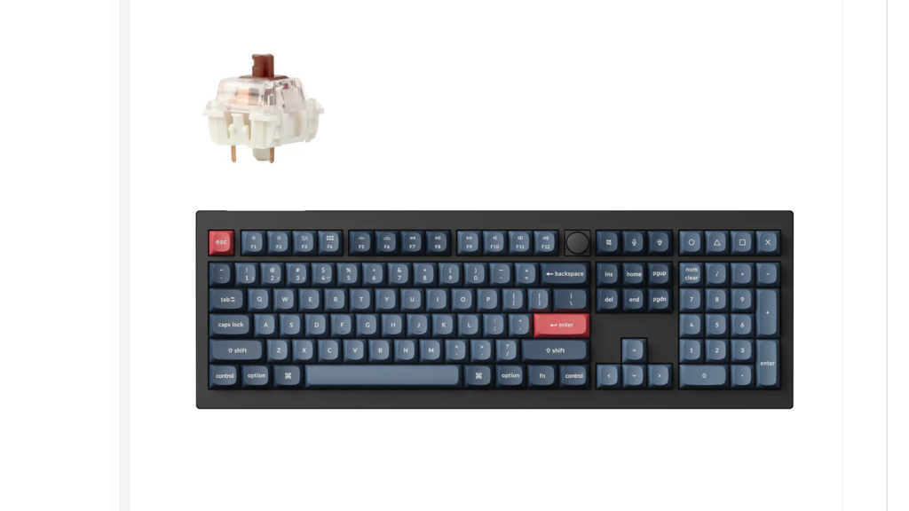 screenshot image of Keychron V6 Max best keyboard for coding homepage