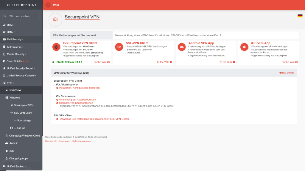 screenshot image of  Securepoint homepage